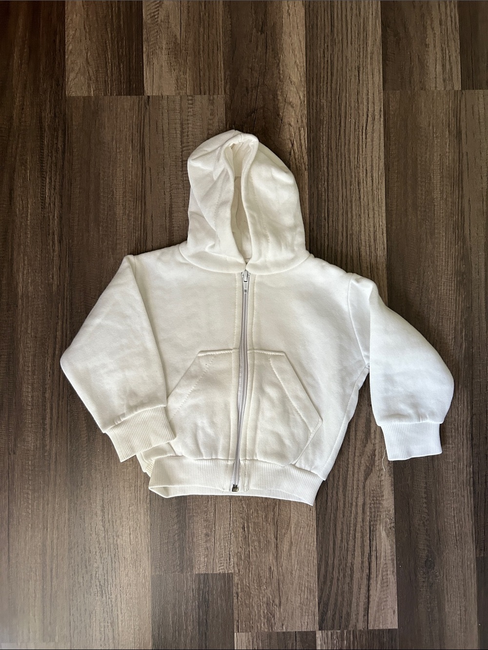 White Zip-Up Hoodie for Baby